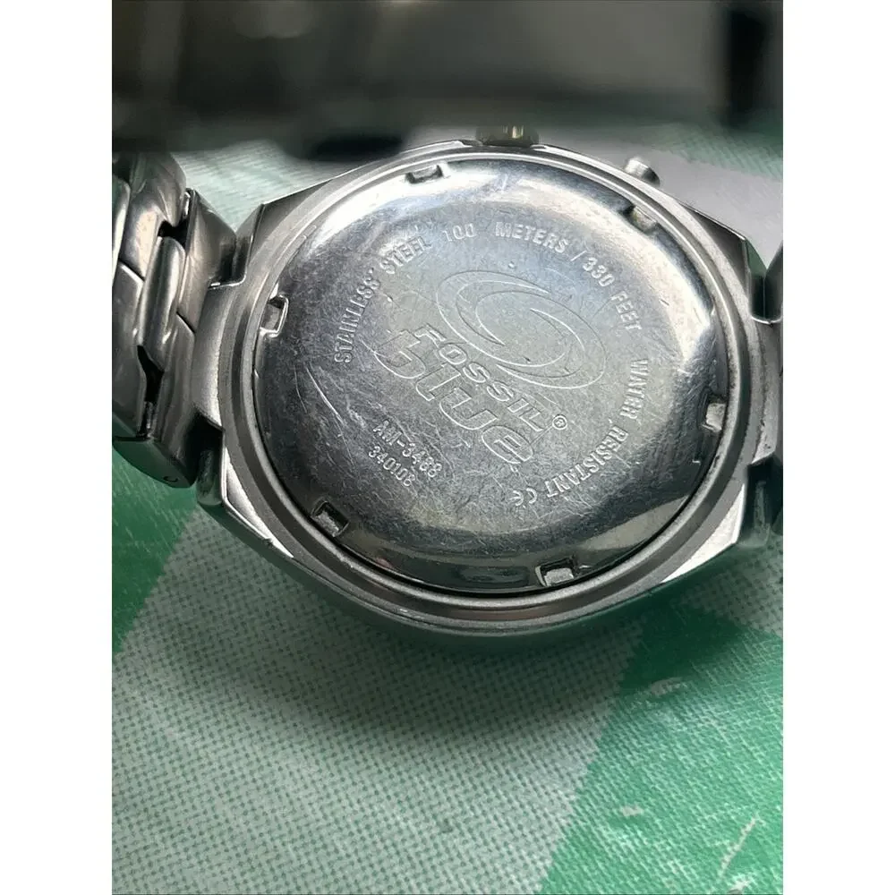 Fossil Two Tone Navy Blue Dial Men’s Watch